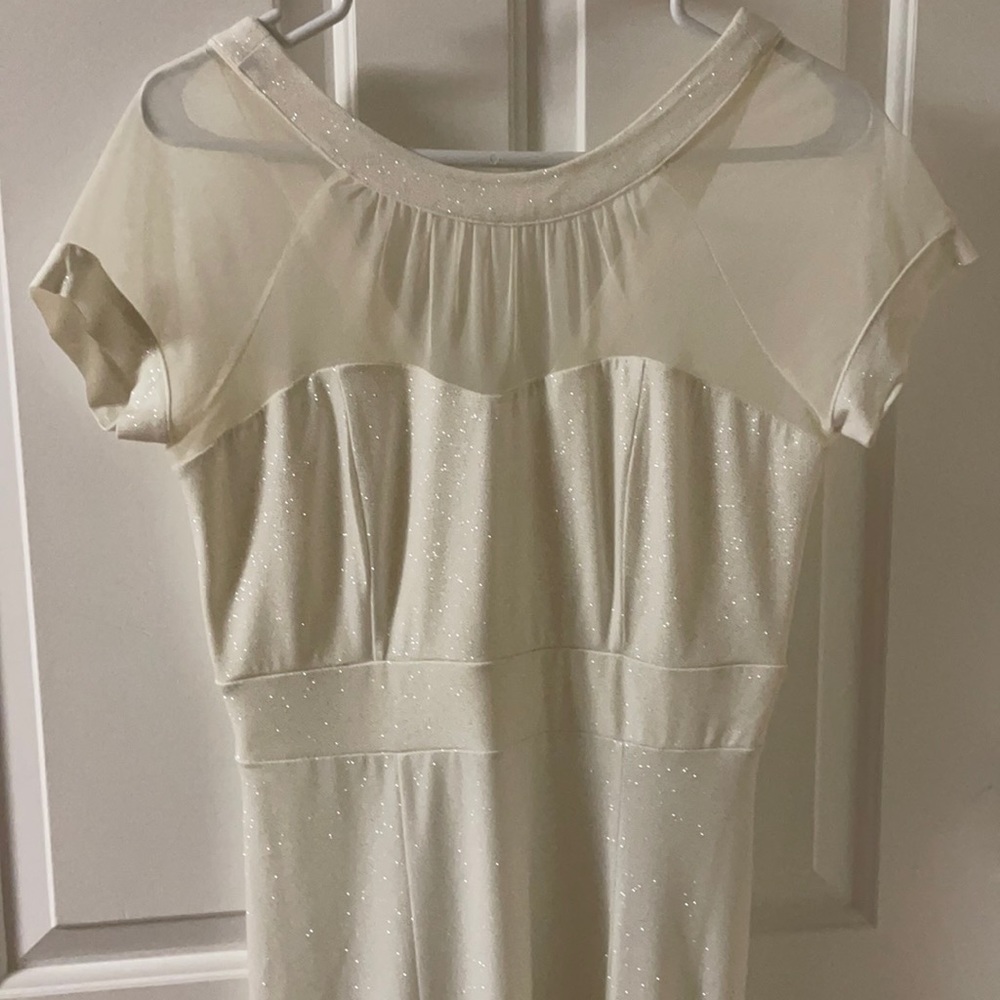 Sparkly white long dress